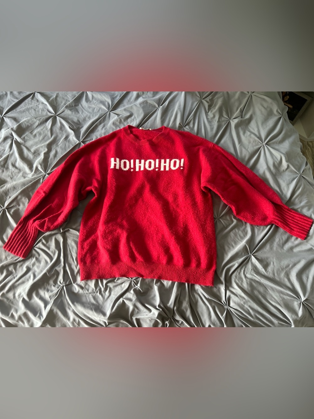 Red 'HO! HO! HO!' Crewneck Sweater